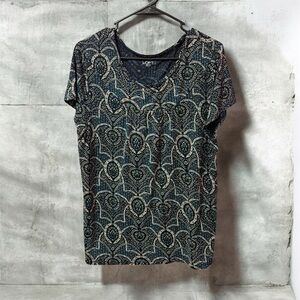 Loft Outlet Women's blouse, size XL, multicolored, short sleeves